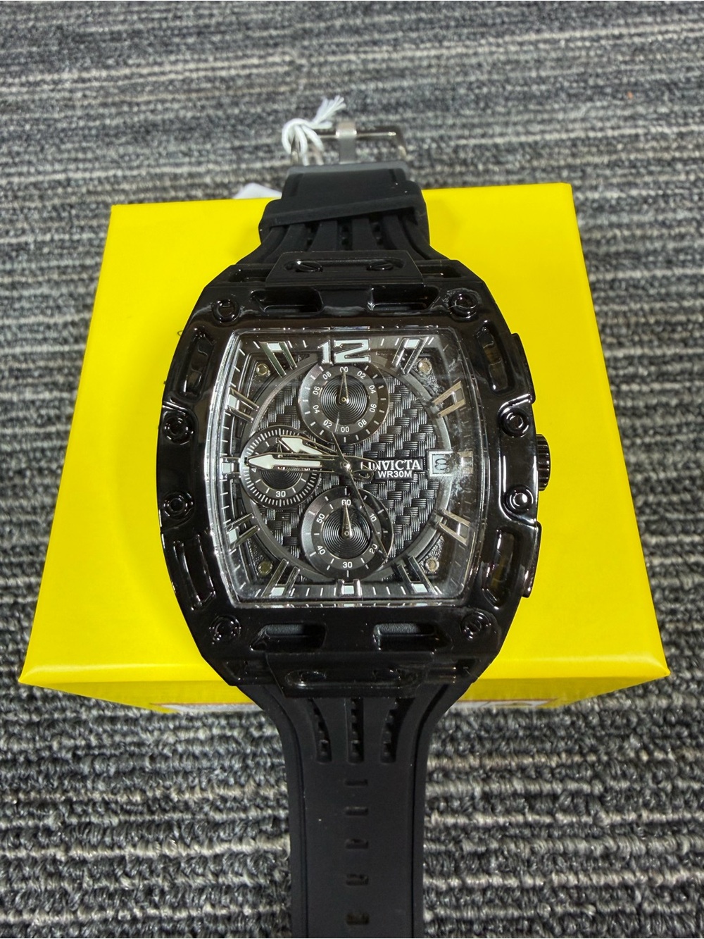 Invicta S1 Rally Black Carbon Fiber Men’s  42mm Quartz Movement Watch New